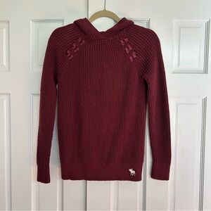 Abercrombie Kids Maroon Hooded Sweater